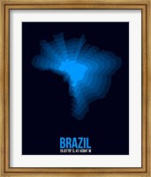 Framed Brazil Radiant Map 3