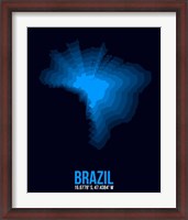 Framed Brazil Radiant Map 3