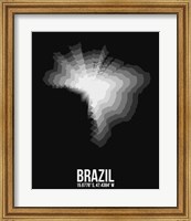 Framed Brazil Radiant Map 4
