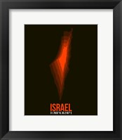 Framed Israel Radiant Map 2