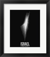 Framed Israel Radiant Map 3