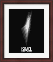 Framed Israel Radiant Map 3