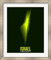 Framed Israel Radiant Map 4