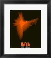 Framed India Radiant Map 1