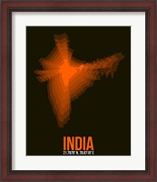 Framed India Radiant Map 1