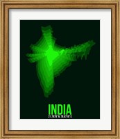 Framed India Radiant Map 2