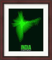 Framed India Radiant Map 2