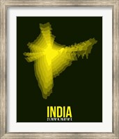 Framed India Radiant Map 3