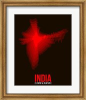 Framed India Radiant Map 4
