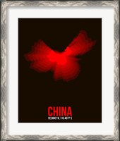 Framed China Radiant Map 1
