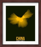 Framed China Radiant Map 2