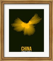 Framed China Radiant Map 2