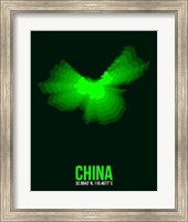 Framed China Radiant Map 3