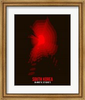 Framed South Korea Radiant Map 1