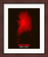 Framed South Korea Radiant Map 1