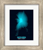 Framed South Korea Radiant Map 2