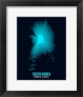 Framed South Korea Radiant Map 2