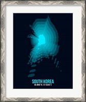 Framed South Korea Radiant Map 2
