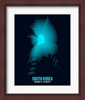 Framed South Korea Radiant Map 2