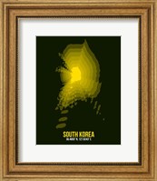 Framed South Korea Radiant Map 3