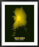 Framed South Korea Radiant Map 3