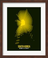 Framed South Korea Radiant Map 3