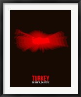 Framed Turkey Radiant Map 1