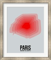 Framed Paris Radiant Map 1