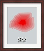 Framed Paris Radiant Map 1