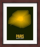 Framed Paris Radiant Map 2