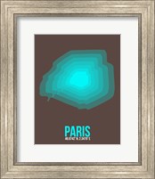 Framed Paris Radiant Map 3
