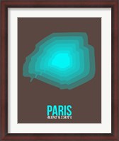 Framed Paris Radiant Map 3
