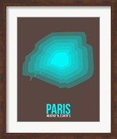 Framed Paris Radiant Map 3