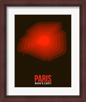 Framed Paris Radiant Map 4