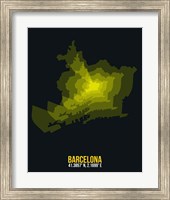 Framed Barcelona Radiant Map 1