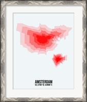 Framed Amsterdam Radiant Map 1