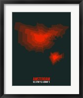 Framed Amsterdam Radiant Map 2