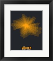 Framed Munchen Radiant Map 3