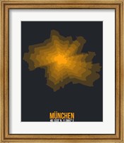 Framed Munchen Radiant Map 3