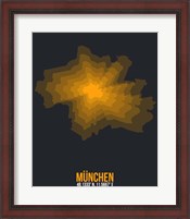 Framed Munchen Radiant Map 3