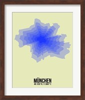 Framed Munchen Radiant Map 4