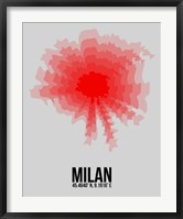 Framed Milan Radiant Map 1