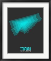 Framed Toronto Radiant Map 2