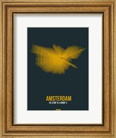Framed Amsterdam Radiant Map 3