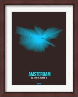 Framed Amsterdam Radiant Map 4
