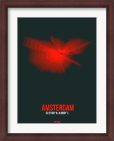 Framed Amsterdam Radiant Map 6