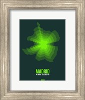 Framed Madrid Radiant Map 2