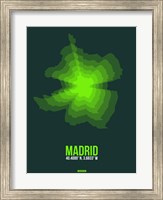 Framed Madrid Radiant Map 2