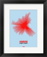 Framed Hamburg Radiant Map 1