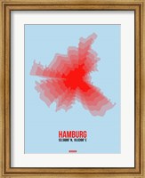 Framed Hamburg Radiant Map 1